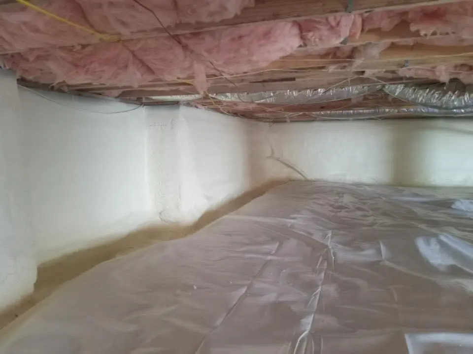 Crawl space encapsulation with closed-cell spray foam for Metal Roof Coating in Junction City